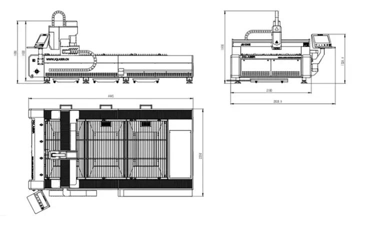 Màquina de tall per làser de fibra CNC de xapa metàl·lica de 1000 W