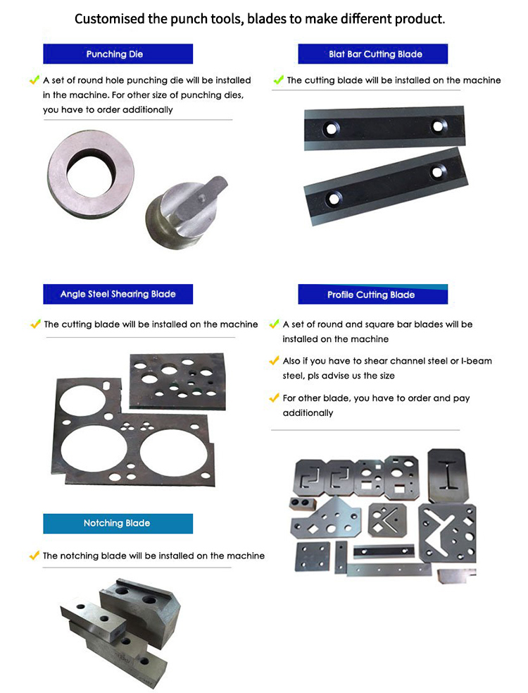 Hydraulic Ironworker 25 Ton Hand Tools Hydraulic Combined Punching And Cutting Machine Ferreteria hidràulica Eines manuals de 25 tones Màquina de perforació i tall combinada hidràulica