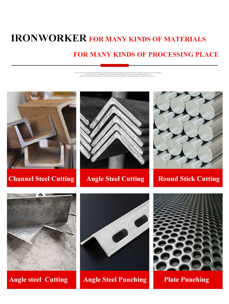 Hydraulic Ironworker 25 Ton Hand Tools Hydraulic Combined Punching And Cutting Machine Ferreteria hidràulica Eines manuals de 25 tones Màquina de perforació i tall combinada hidràulica